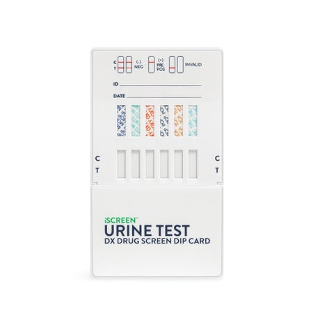 Drugs of Abuse Test Kit iScreen® AMP, BAR, BZO, COC, mAMP/MET, MTD, OPI, PCP, TCA, THC (CR, GL, NI, OX, pH, SG) 25 Tests CLIA Non-Waived