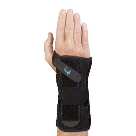Wrist Brace Wrist Lacer™ II Aluminum / Felt / Nylon Right Hand Black One Size Fits Most