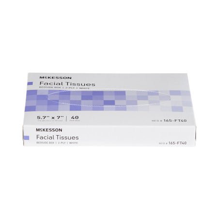 Facial Tissue McKesson White 5-7/10 X 7 Inch 40 Count