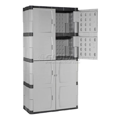 Storage Cabinet Rubbermaid® Floor Standing Plastic 4 Shelves