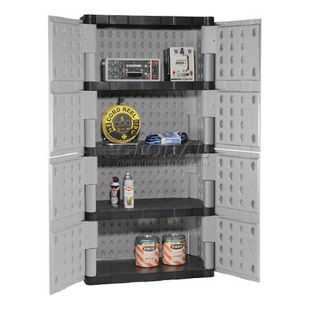 Storage Cabinet Rubbermaid® Floor Standing Plastic 4 Shelves