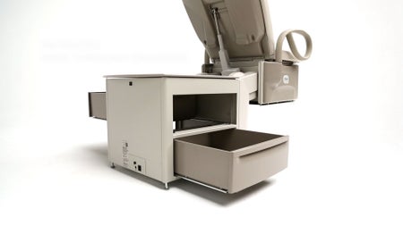 Hi-Lo Exam Table with Storage Access™ High-Low Electric Foot Control 28 W X 78 L Inch Pneumatic Adjustable Backrest 450 lbs. Weight Capacity