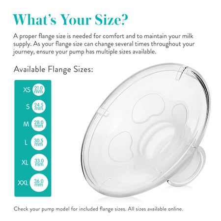 Flange System Evenflo AdvancedFit™ For Evenflo Advanced Double Electric Breast Pump
