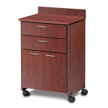 Mobile Treatment Cabinet Model 8922 Mobile Laminate 2 Drawers 1 Shelf Without Lock