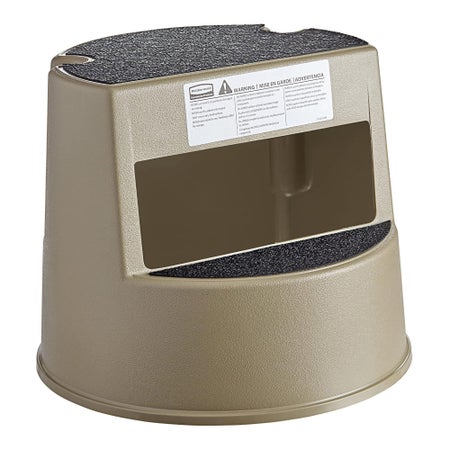 Step Stool Rolling 2 Steps Plastic Frame 13-1/2 Inch Step Height