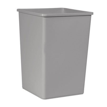 Trash Can Rubbermaid® Untouchable® 140 Quart / 35 gal. Gray LLDPE Square