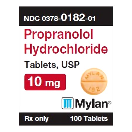 Propranolol HCl 10 mg Tablet 100 Tablets