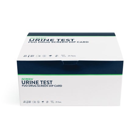 Drugs of Abuse Test Kit iScreen® AMP, BAR, BZO, BUP, COC, mAMP/MET, MDMA, MTD, OPI300, OXY, PCP, THC 25 Tests CLIA Non-Waived