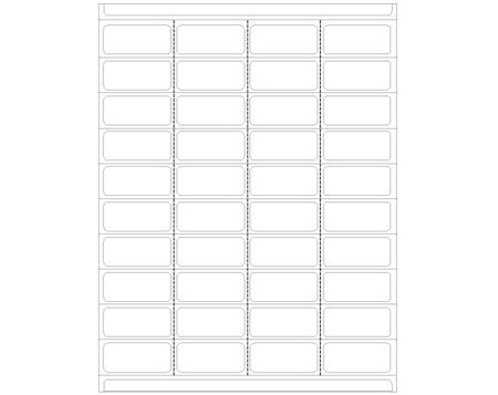 Blank Label Shamrock Printer Label White Laser Piggyback 7/8 X 1-11/16 Inch