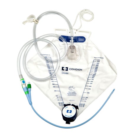 Indwelling Catheter Tray Dover™ Foley 18 Fr. 5 cc Balloon Silicone