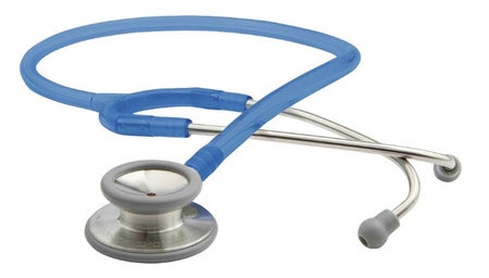 Clinician Stethoscope Adscope® 603 Blue 1-Tube 22 Inch Tube Double Sided Chestpiece