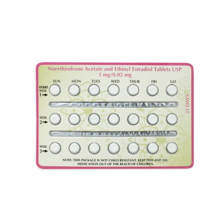 Norethindrone Acetate / Ethinyl Estradiol 1 mg - 0.02 mg Tablet 63 Tablets