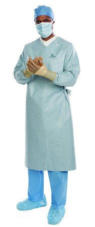Surgical Gown Aero Chrome Large Silver NonSterile AAMI Level 4 Disposable