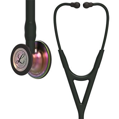 Cardiology Stethoscope 3M™ Littmann® Cardiology IV™ Black 1-Tube 27 Inch Tube Convertible Chestpiece