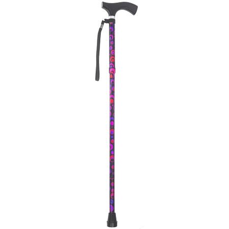 Folding Cane Switch Sticks® Aluminum 32 to 37 Inch Height Circle Print