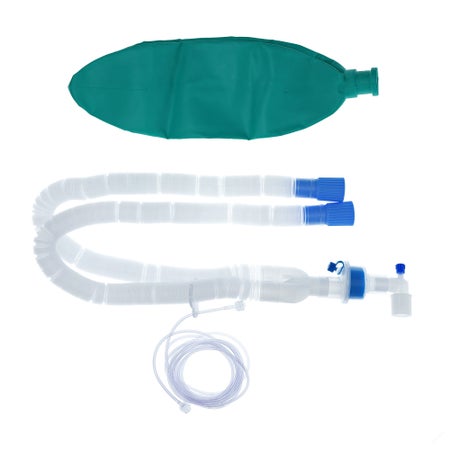 Anesthesia Breathing Circuit Expandable Tube 90 Inch Tube Dual Limb Adult 3 Liter Bag Single Patient Use