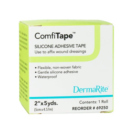 Waterproof Medical Tape ComfiTape™ Tan 2 Inch X 5 Yard Nonwoven / Silicone NonSterile