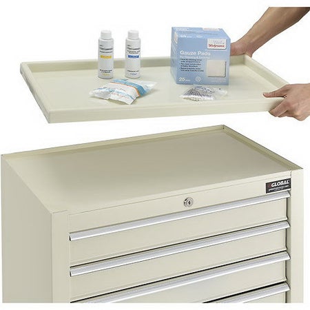 Bedside Cart Global™ Steel Frame 13-1/4 X 24-1/2 X 29 Inch Beige 2-1/4 X 10-7/8 X 20-1/16 , 5-11/32 X 10-7/8 X 20-1/16 Drawer