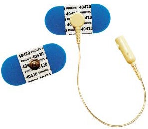 ECG Resting Electrode Philips™ Snap Connector Foam Backing Adult 30 per Pack