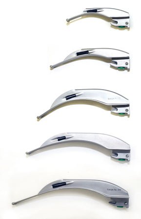 Laryngoscope Blade GreenLine® Macintosh Type Fiberoptic Light Universal Sterile