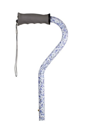 Offset Cane Carex® Ergo Aluminum 30-1/2 to 39-1/2 Inch Height Blue Floral Print