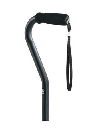 Offset Cane Carex® Aluminum 29 to 38 Inch Height Black