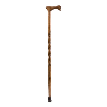 T-Handle Cane Brazos™ Twisted Wood 37 Inch Height Brown Oak