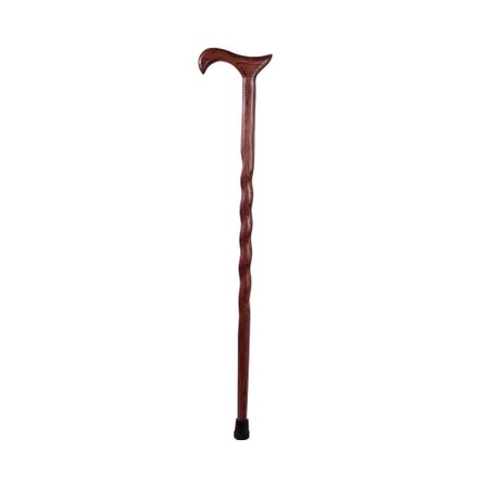 T-Handle Cane Brazos™ Twisted Wood 34 Inch Height Red Oak