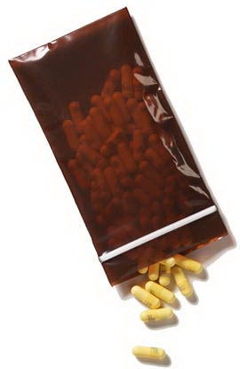 Reclosable UV Protection Bag Lab Guard® 8 X 14 Inch Polyethylene Amber Zipper Closure