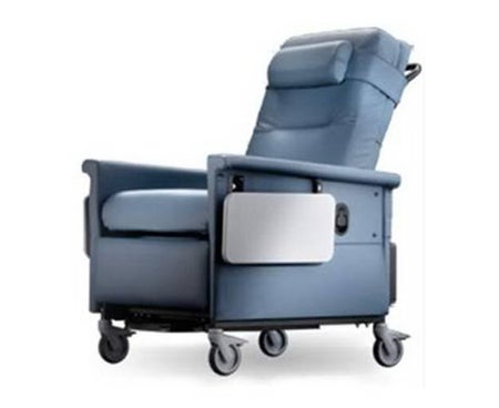 Bariatric Transport Manual Recliner 56 Series Navy Blue Vinyl 5 Inch Casters 500 lbs. Weight Capacity