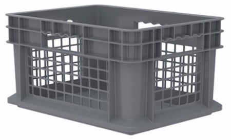 Straight Wall Container Gray Plastic 8-1/4 X 11-3/4 X 15-3/4 Inch