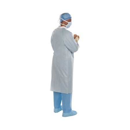 Surgical Gown with Towel Aero Chrome X-Large Silver Sterile AAMI Level 4 Disposable