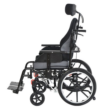 Tilt-In-Space Wheelchair Kanga Dual Axle Black Upholstery 20 Inch Seat Width Adult 250 lbs. Weight Capacity