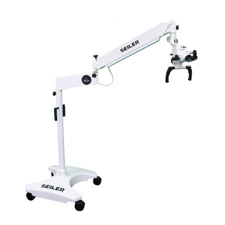 Seiler ENT Microscope Fixed 45° Straight Binocular Head 250 mm 96 to 264VAC Floor Mount