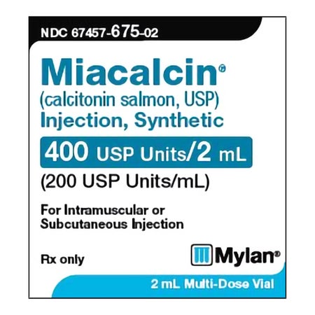 Miacalcin® Calcitonin-Salmon, Synthetic 200 Unit / mL Injection 2 mL