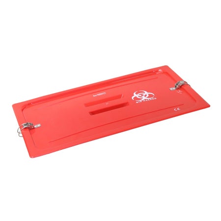Instrument Tray Lid with Latch Red
