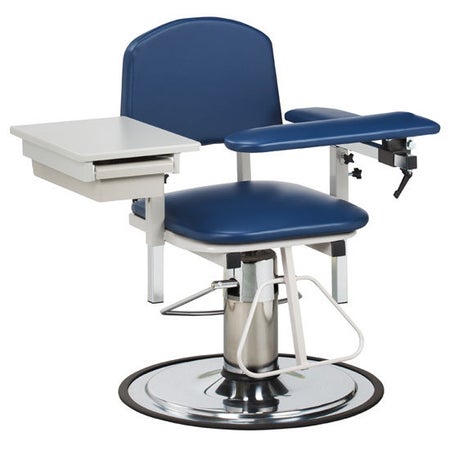 Blood Drawing Chair H Series Padded Flip Up Armrest Black