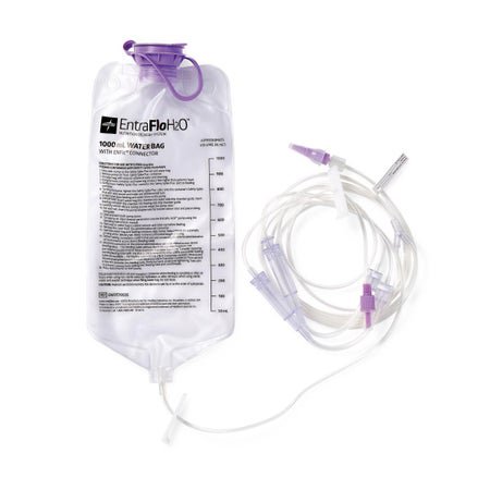 Enteral Feeding Pump Spike Set with Flush Bag and ENFit® Connector Medline EntraFlo H2O™ ENFit® Connector