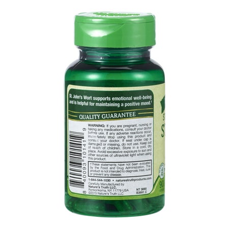 Dietary Supplement Nature's Truth® St. John's Wort Extract 300 mg Strength Capsule 90 per Bottle