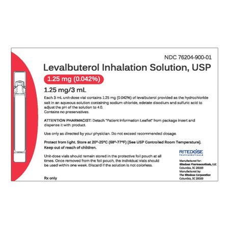 Levalbuterol HCl, Preservative Free 1.25 mg / 3 mL Solution 30 Vials