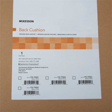 Seat Back Cushion McKesson 18 W X 17 L Inch Foam