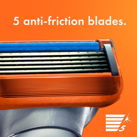 Personal Razor with Lubricating Strip Gillette® Fusion5 Double Edge 5 Blade NonSterile Reusable