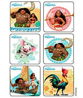 Sticker Disney® 75 per Pack Moana 2-1/2 X 2-1/2 Inch