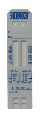 Drugs of Abuse Test Kit Rapid TOX® AMP, COC, mAMP/MET, OPI300, THC 50 Tests CLIA Waived