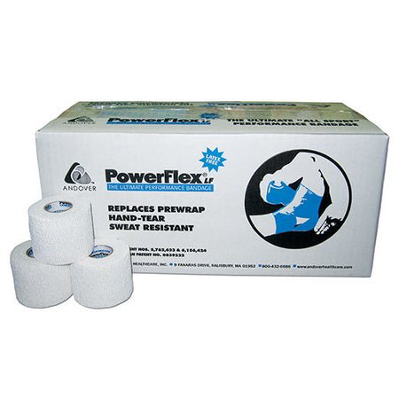Cohesive Bandage PowerFlex® 2 Inch X 6 Yard Self-Adherent Closure White NonSterile 23 lbs. Tensile Strength