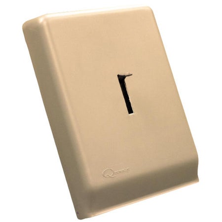 Paper Towel Dispenser Qtowels Bone Beige Styrene Plastic Manual Push Wall Mount