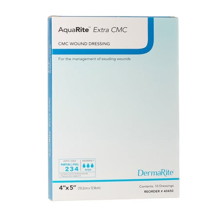 Gelling Fiber Wound Dressing AquaRite™ Extra CMC 4 X 5 Inch Rectangle Sterile
