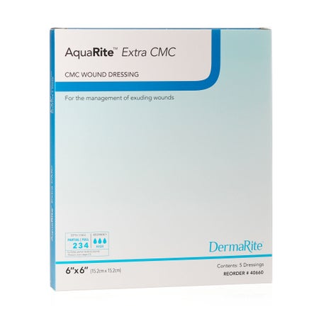Gelling Fiber Wound Dressing AquaRite™ Extra CMC 6 X 6 Inch Square Sterile