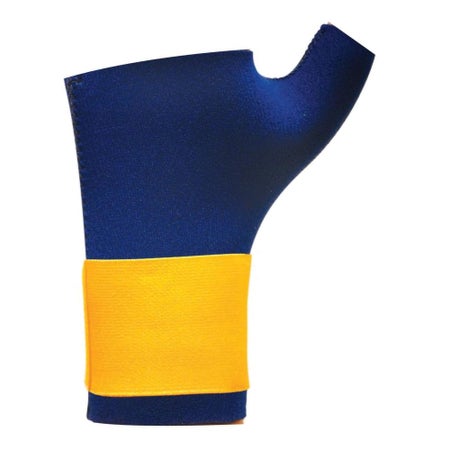 Wrist / Thumb Support Classic Neoprene / Nylon Left or Right Hand Navy Blue / Yellow Small