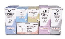 Absorbable Suture with Needle Coated Vicryl™ Polyglactin 910 X-1 1/2 Circle Reverse Cutting Needle Size 2-0 Braided